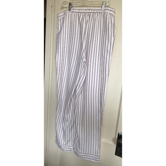 E D Long Sleeves/Long Legs Ticking Striped Sz L Men Pajamas Hi Lo Drawstring EUC - Picture 10 of 13